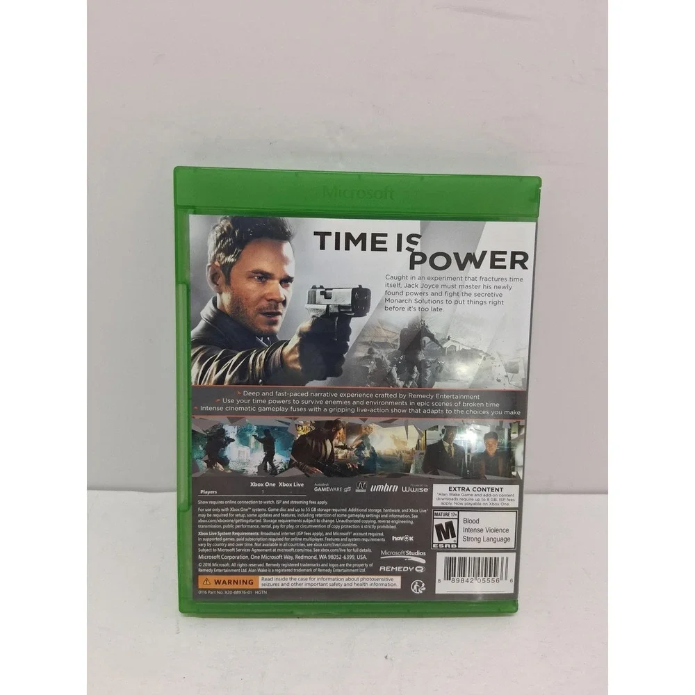 Quantum Break Xbox One Video Game Remedy Entertainment Microsoft Studios